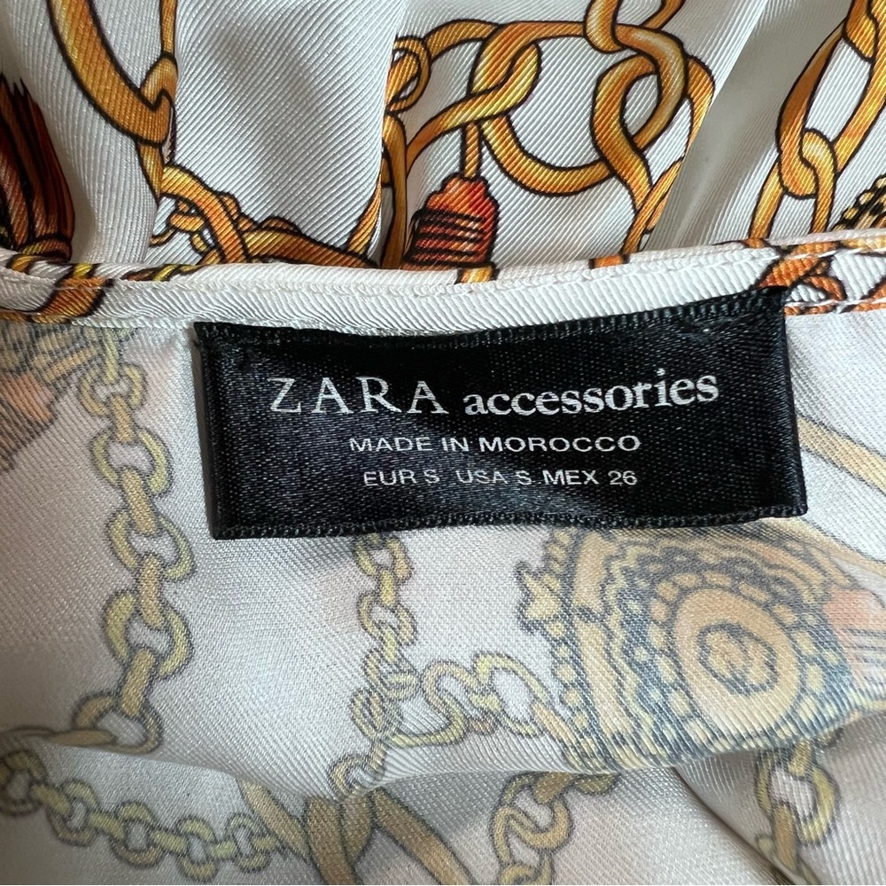 Zara Accessories long sleeve gold chain print bodysuit Size Small A1 Bodysuit - Picture 7 of 8